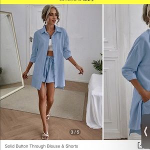 NWOT Blue two piece set